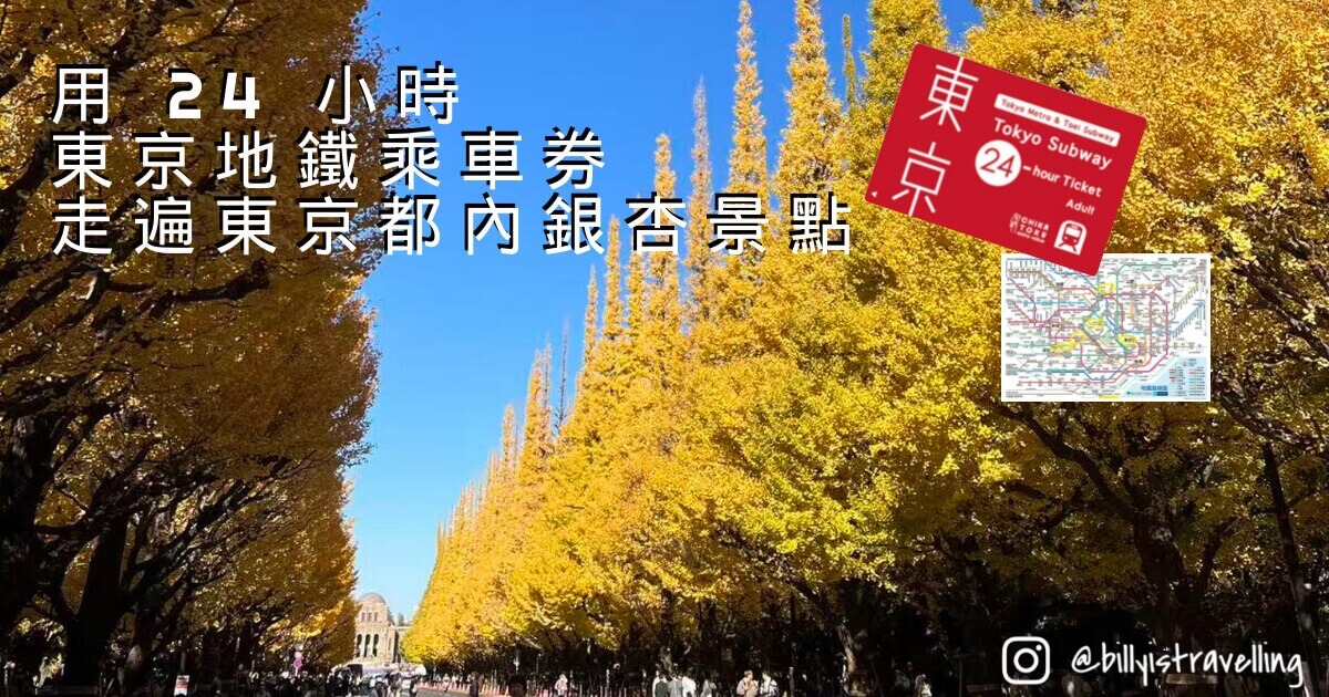 東京明治神宮外苑金黃色銀杏大道,秋季著名賞葉景點