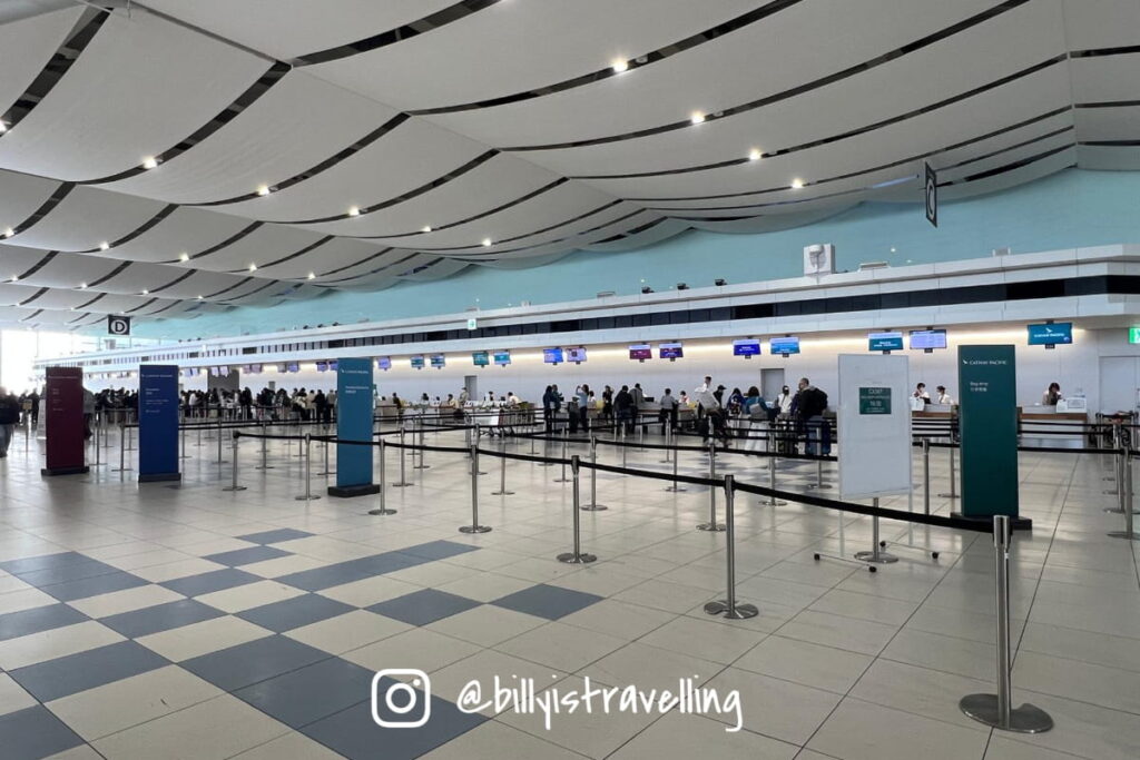 國泰航空CX581 位於札幌新千歲機場 (CTS) 的check-in counter