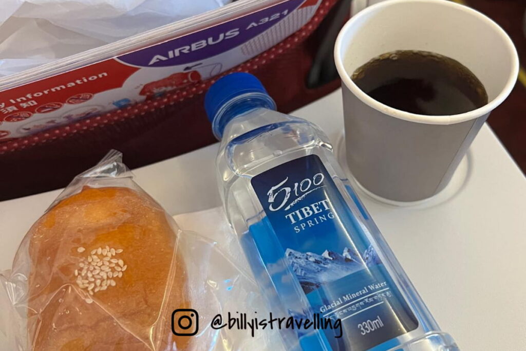 香港航空A32U執飛的飛機餐