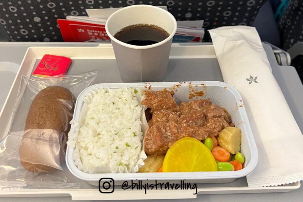 香港航空A320執飛的HX618飛機餐