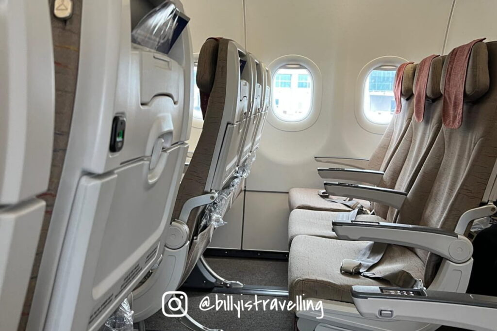 韓亞航空 A321neo 飛機內部經濟艙實拍