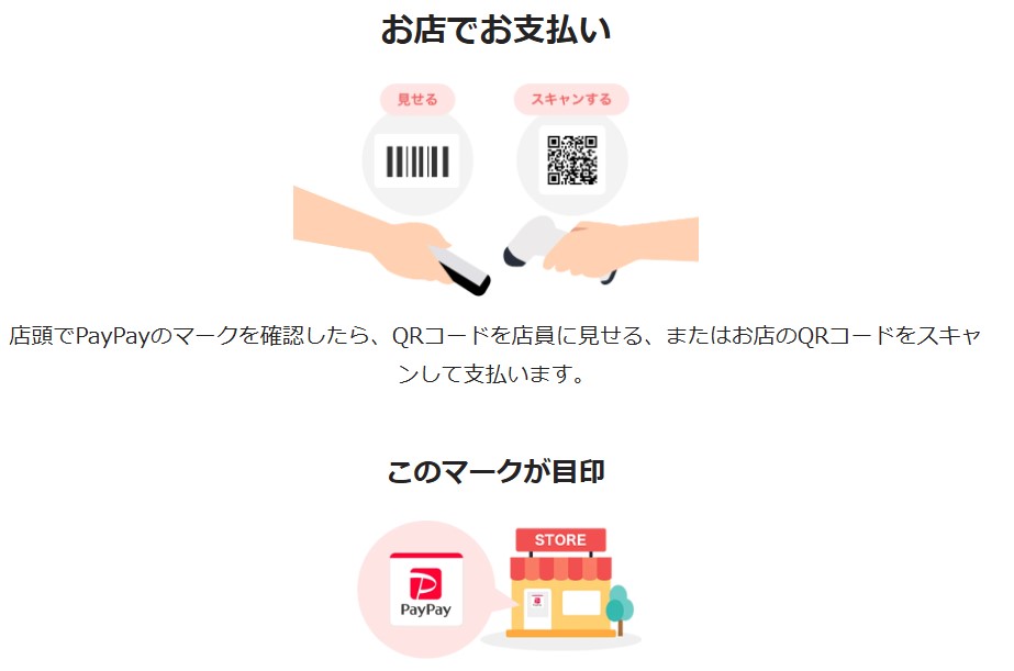 PayPay可於實體店使用，也可以於網上購物時使用