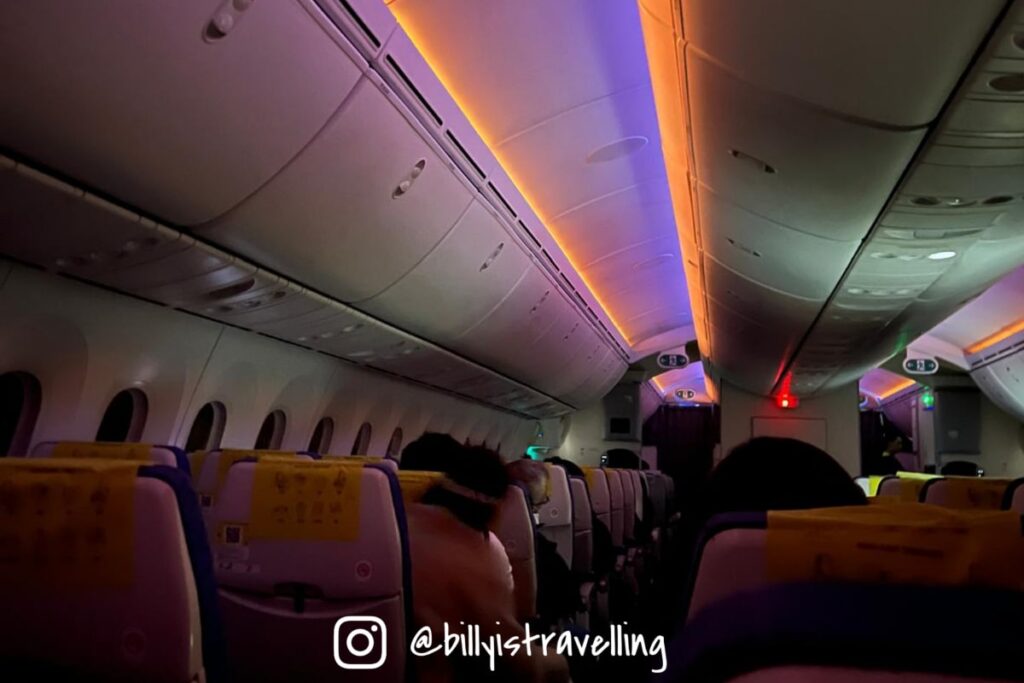 Scoot 波音787-8機艙環境,新加坡廉航Scoot由香港飛往新加坡航班實景