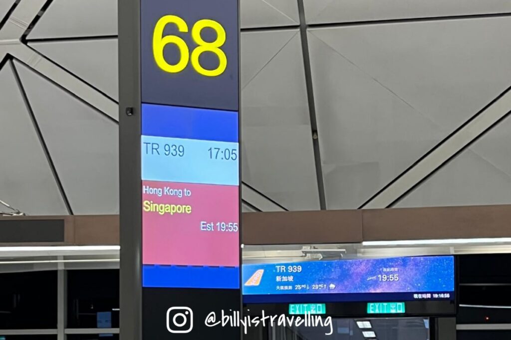 Scoot酷航停泊於香港國際機場T1 68登機閘口