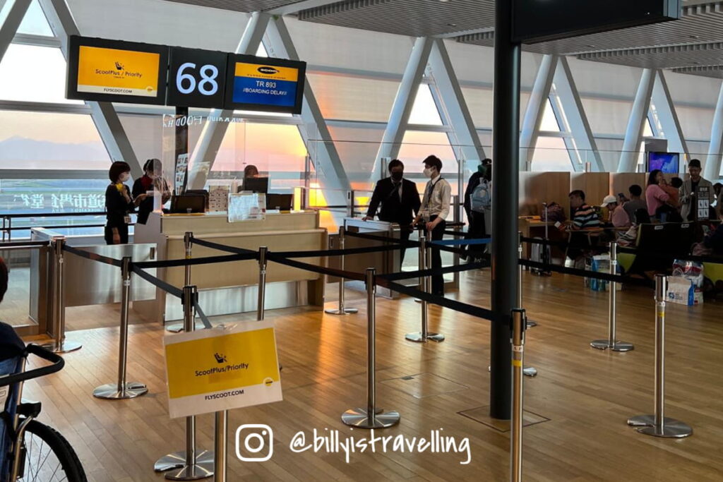 Scoot TR893於CTS的登機閘口