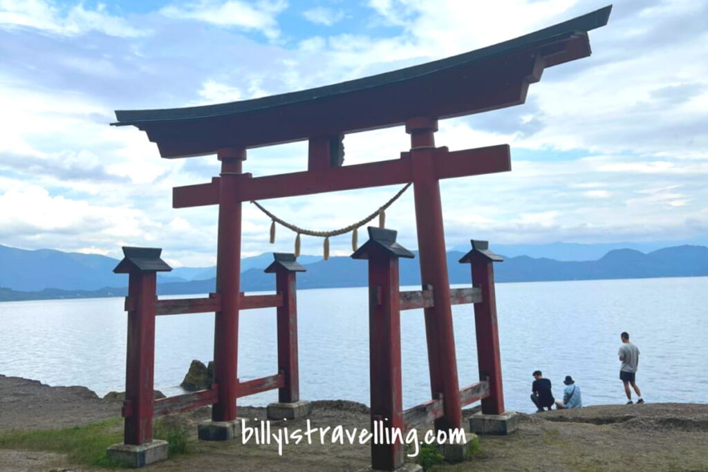 lake tazawa goza no ishi shrine todori