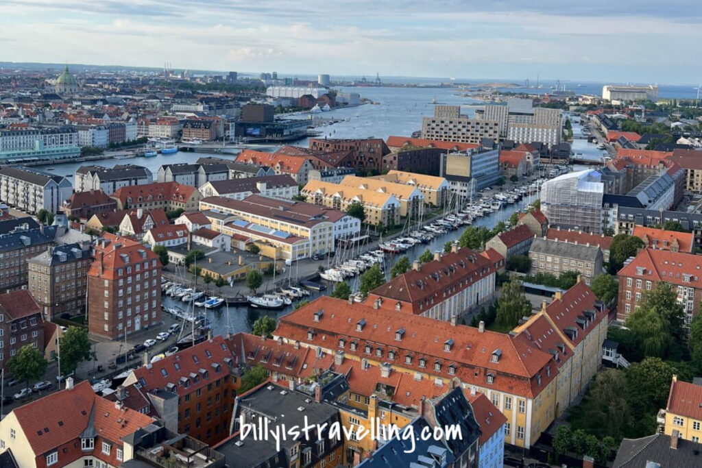 copenhagen city view in red houses