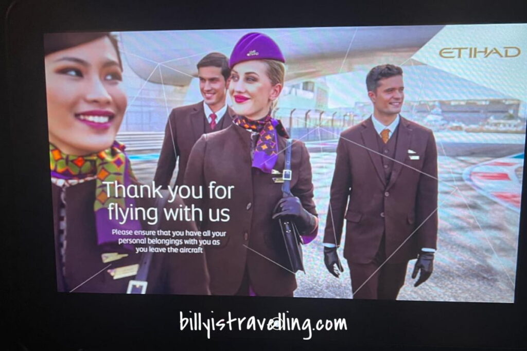 Thank you for flying with Etihad Airways
