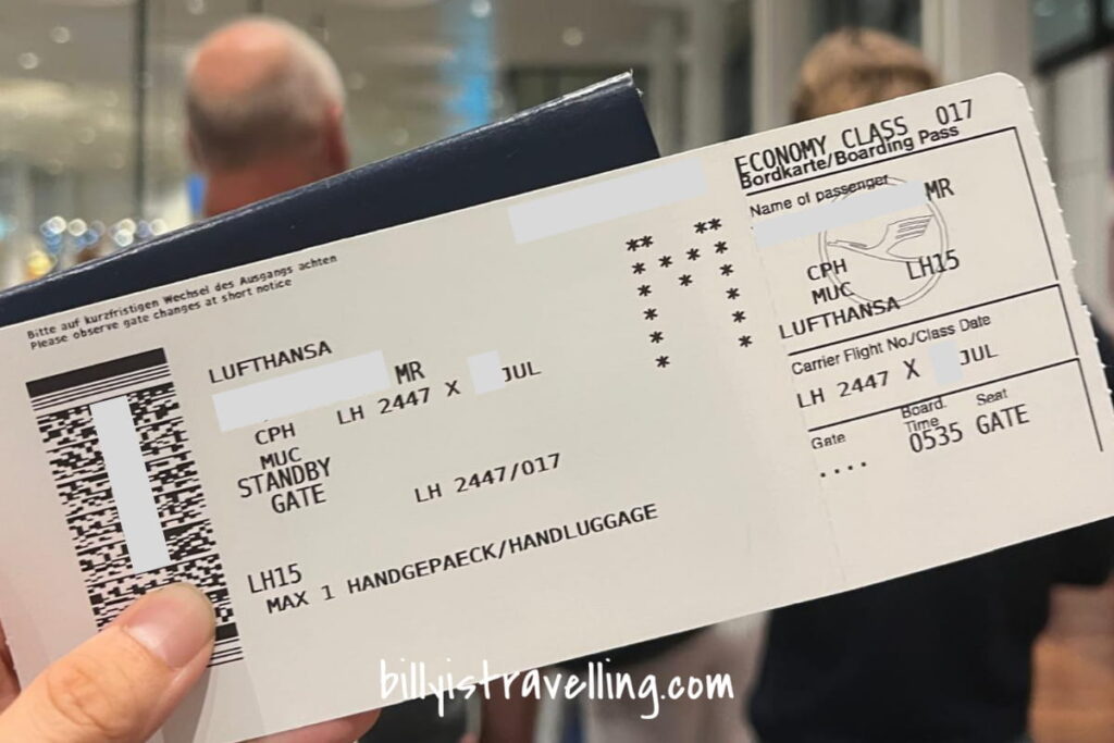 lufthansa lh2447 cph to muc standy by boarding pass