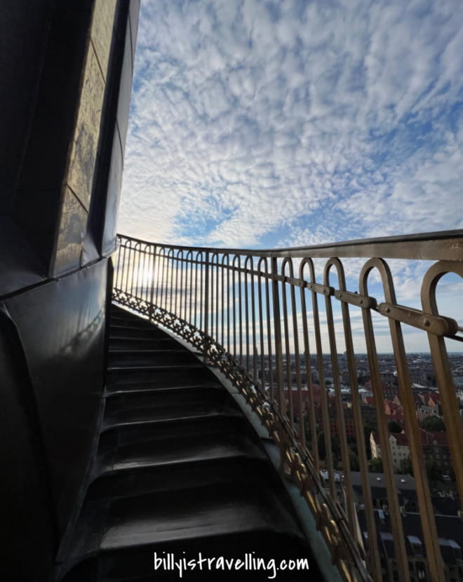 stair outside the Church of Our Saviour in copenhagen