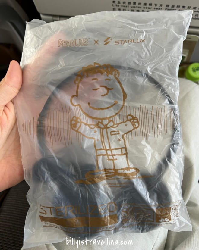 snoopy on the haedphone bag on starlux