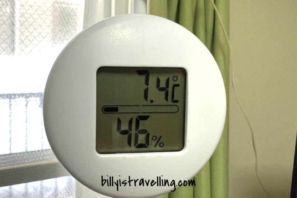 冬天札幌室內氣溫