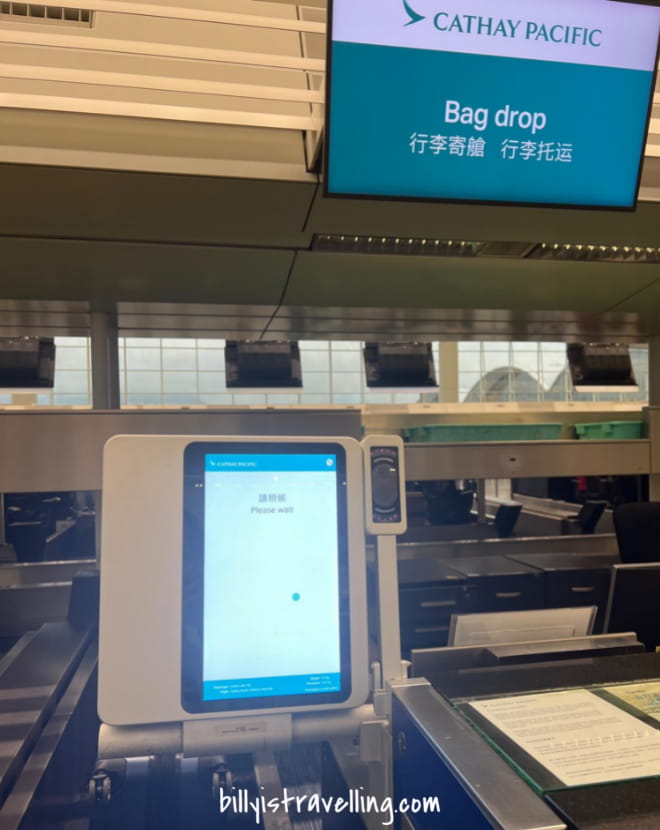 hkg airport bag drop counter