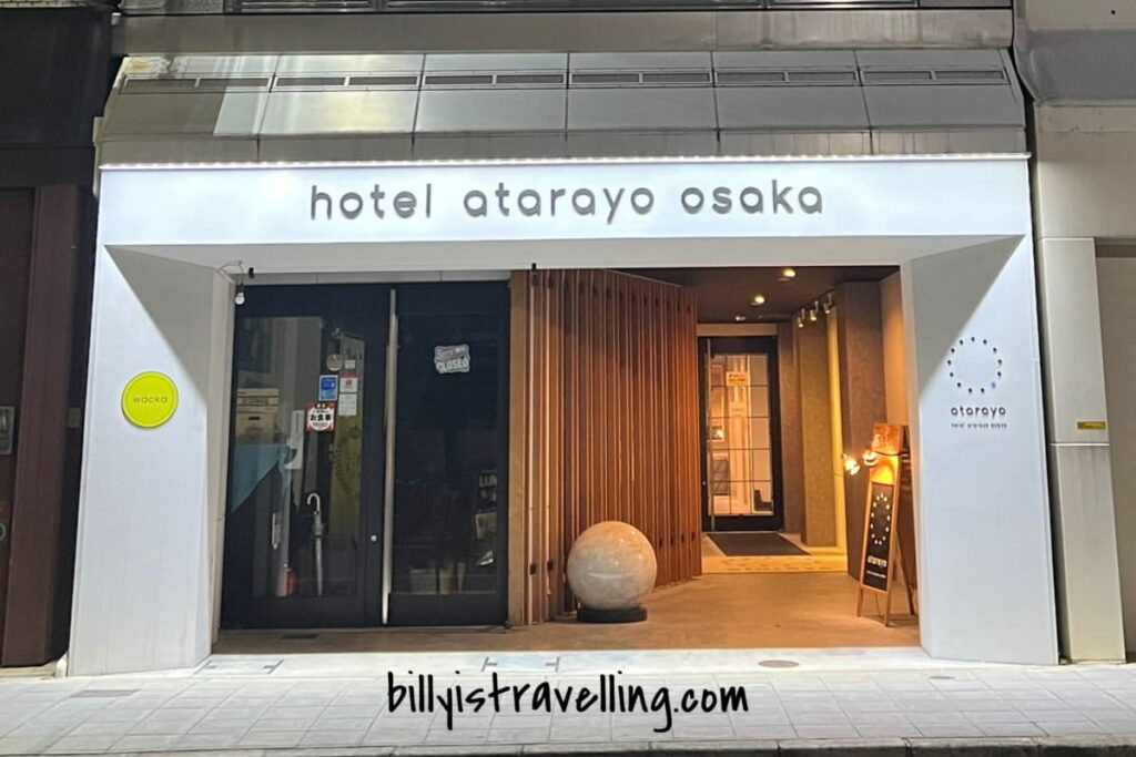 hotel atarayo osaka in shinsaibashi