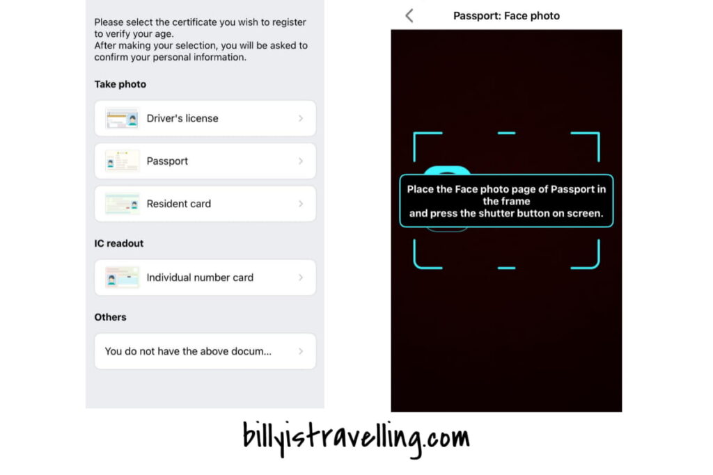 luup mobile app registration uploading passport for age verification
