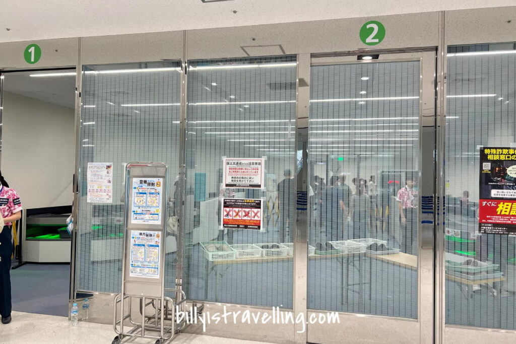okinawa airport international terminal security check