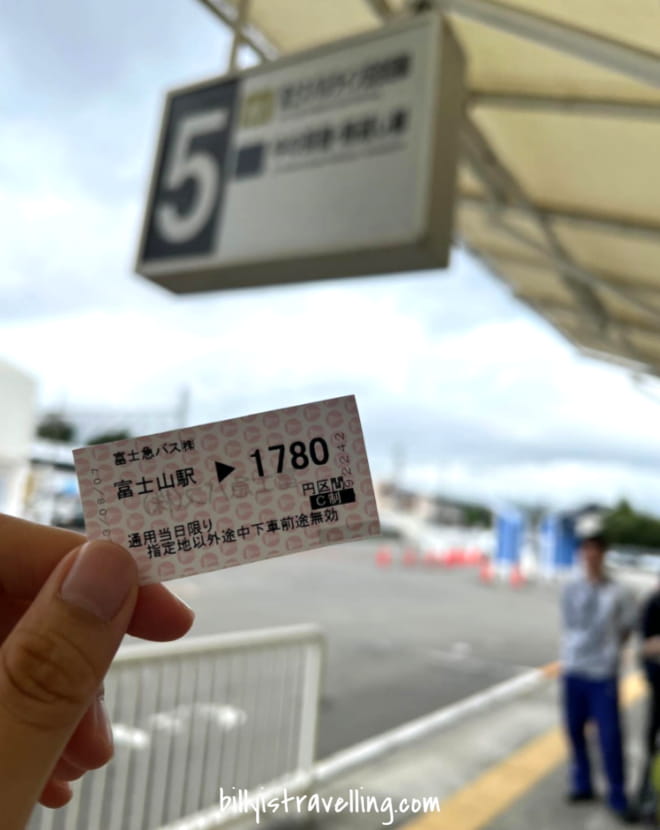 bus from fujisan station to 5th entrance