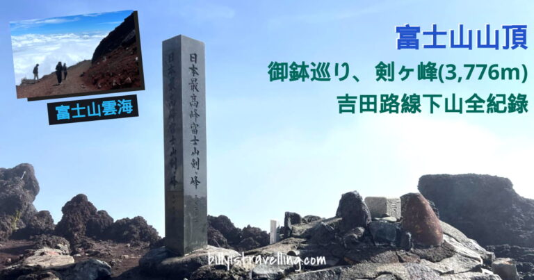 富士山山頂 御鉢巡り 剣ヶ峰 下山全紀錄