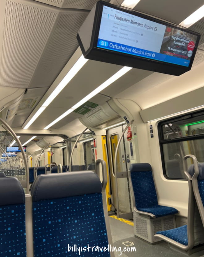 s bahn route s1 from munich airport to munich central station